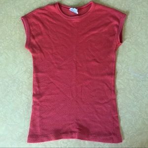 Vintage orange mesh muscle tee